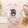 Baseball Mom USA American Flag 4th Of July Women's Heather T-Shirt Heather Peach Baseball Mom USA American Flag 4th Of July Women's Heather T-Shirt Heather Peach