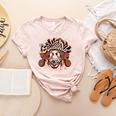 Baseball Mom Vintage Retro Groovy Sport Fan Mother Day Women's Heather T-Shirt Heather Peach