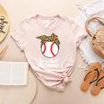 Baseball MomMom Baseball Player Leopard Mom Mom Women's Heather T-Shirt Heather Peach Baseball MomMom Baseball Player Leopard Mom Mom Women's Heather T-Shirt Heather Peach