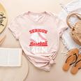 Beware Serious Baseball Mom Game Cheerleading Family Women's Heather T-Shirt Heather Peach