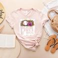 Cheer Baseball Mom Of Both Baseball And Cheer Mother Women's Heather T-Shirt Heather Peach