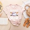 Dugout Mom Baseball Mommy Baseball Mother's Day Women's Heather T-Shirt Heather Peach