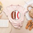 Football Baseball Player Football Baseball Mom Women's Heather T-Shirt Heather Peach Football Baseball Player Football Baseball Mom Women's Heather T-Shirt Heather Peach