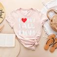 I LOVE MY BASEBALL MOM Women's Heather T-Shirt Heather Peach I LOVE MY BASEBALL MOM Women's Heather T-Shirt Heather Peach