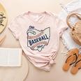 Ohio Baseball Mom Women's Heather T-Shirt Heather Peach Ohio Baseball Mom Women's Heather T-Shirt Heather Peach
