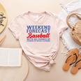 Retro Baseball Mom Mother's Day Weekend Forecast Baseball Women's Heather T-Shirt Heather Peach Retro Baseball Mom Mother's Day Weekend Forecast Baseball Women's Heather T-Shirt Heather Peach