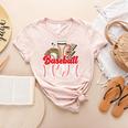 Retro Coffee Baseball Mama Mother's Day Baseball Mom Women's Heather T-Shirt Heather Peach