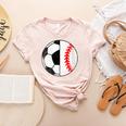 Soccer Baseball Player Soccer Baseball Mom Women's Heather T-Shirt Heather Peach Soccer Baseball Player Soccer Baseball Mom Women's Heather T-Shirt Heather Peach