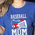 Baseball Cheer Mom Cheerleading Cheerleader Baseball Mom Women's Heather T-Shirt Heather True Royal