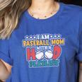 I Am A Baseball Mom With A Hood Playlist Women's Heather T-Shirt Heather True Royal I Am A Baseball Mom With A Hood Playlist Women's Heather T-Shirt Heather True Royal