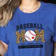 Baseball Mom Leopard Like a Normal But Louder And Prouder Women's Heather T-Shirt Heather True Royal