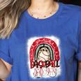Baseball Mom Rainbow Boho Mommy Women's Heather T-Shirt Heather True Royal