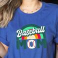 Baseball Mom Rainbow Game Day Women's Heather T-Shirt Heather True Royal Baseball Mom Rainbow Game Day Women's Heather T-Shirt Heather True Royal