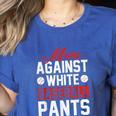 Baseball Moms Against White Baseball Pants Women's Heather T-Shirt Heather True Royal Baseball Moms Against White Baseball Pants Women's Heather T-Shirt Heather True Royal