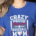 Crazy Proud Always Loud Baseball Mom Mother's Day Women's Heather T-Shirt Heather True Royal Crazy Proud Always Loud Baseball Mom Mother's Day Women's Heather T-Shirt Heather True Royal