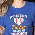 My Favorite Pitcher Calls Me MomMom Pitcher Baseball Mom Mom Women's Heather T-Shirt Heather True Royal My Favorite Pitcher Calls Me MomMom Pitcher Baseball Mom Mom Women's Heather T-Shirt Heather True Royal