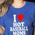 I Heart Love Hot Baseball Moms MILF Cougar Older Woman Women's Heather T-Shirt Heather True Royal