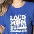 Loud Baseball Mom Builds Character Women's Heather T-Shirt Heather True Royal Loud Baseball Mom Builds Character Women's Heather T-Shirt Heather True Royal
