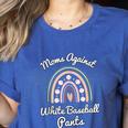 Moms Against Baseball Pants Baseball Mom Rainbow Women's Heather T-Shirt Heather True Royal