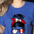 Peruvian Baseball Mom Peru Flag Baseball Girl Women's Heather T-Shirt Heather True Royal Peruvian Baseball Mom Peru Flag Baseball Girl Women's Heather T-Shirt Heather True Royal