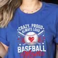 Proud Baseball Mom For Women Mom Baseball Mama Women's Heather T-Shirt Heather True Royal