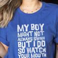 Proud Sassy Baseball Mom Women's Heather T-Shirt Heather True Royal