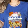 Retro Groovy Baseball Mom Family Matching Women Women's Heather T-Shirt Heather True Royal Retro Groovy Baseball Mom Family Matching Women Women's Heather T-Shirt Heather True Royal
