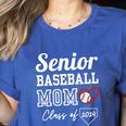 Senior Baseball Mom Class Of 2024 Baseball Player Son 2024 Women's Heather T-Shirt Heather True Royal