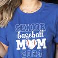 Senior Mom Baseball Player Son Senior Baseball Mom 2024 Women's Heather T-Shirt Heather True Royal
