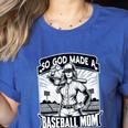 So God Made A Baseball Mom Baseball Player Premium Women's Heather T-Shirt Heather True Royal So God Made A Baseball Mom Baseball Player Premium Women's Heather T-Shirt Heather True Royal