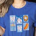 Stamps Coquette Bow Baseball Kids Youth Girls Baseball Mom Women's Heather T-Shirt Heather True Royal