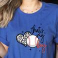 That's My Boy Leopard Heart Baseball Mom Women's Heather T-Shirt Heather True Royal That's My Boy Leopard Heart Baseball Mom Women's Heather T-Shirt Heather True Royal