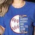 Warning Baseball Mom Will Yell Loudly Women's Heather T-Shirt Heather True Royal Warning Baseball Mom Will Yell Loudly Women's Heather T-Shirt Heather True Royal