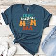 In My Baseball Mom Era Baseball Retro Groovy Mom Women's Heather T-Shirt Heather Deep Teal