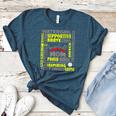 Baseball Mom Traits For Great Mothers Grey And Yellow Women's Heather T-Shirt Heather Deep Teal Baseball Mom Traits For Great Mothers Grey And Yellow Women's Heather T-Shirt Heather Deep Teal
