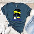 Colombia Baseball Mom Messy Bun Women's Heather T-Shirt Heather Deep Teal