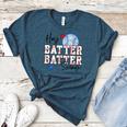 Hey Batter Batter Swing Graphic For Baseball Moms Women's Heather T-Shirt Heather Deep Teal Hey Batter Batter Swing Graphic For Baseball Moms Women's Heather T-Shirt Heather Deep Teal