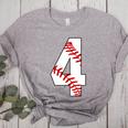 4 Laces 4th Birthday Boy Four Years Baseball Mom T-Shirt Women's Heather T-Shirt Athletic Heather
