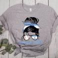 Argentina Baseball Mom Messy Bun Women's Heather T-Shirt Athletic Heather Argentina Baseball Mom Messy Bun Women's Heather T-Shirt Athletic Heather