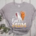 Ball Mom Heart Basketball Baseball Mom Women's Heather T-Shirt Athletic Heather Ball Mom Heart Basketball Baseball Mom Women's Heather T-Shirt Athletic Heather