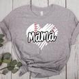 Baseball Mama Scribble Heart Baseball Mom Sports Team Tball Women's Heather T-Shirt Athletic Heather