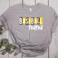 Baseball Mama Yellow Leopard Print Baseball Mom Gear Sports Women's Heather T-Shirt Athletic Heather