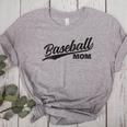 Baseball Mom 1970s Retro Cursive Font Women's Heather T-Shirt Athletic Heather Baseball Mom 1970s Retro Cursive Font Women's Heather T-Shirt Athletic Heather