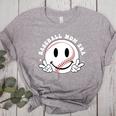 Baseball Mom Era Ball Mom Smile Face Groovy Mother's Day Women's Heather T-Shirt Athletic Heather Baseball Mom Era Ball Mom Smile Face Groovy Mother's Day Women's Heather T-Shirt Athletic Heather