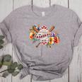 Baseball Mom With Garden Flowers Women's Heather T-Shirt Athletic Heather Baseball Mom With Garden Flowers Women's Heather T-Shirt Athletic Heather