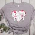 Baseball Mom Heart Women's Heather T-Shirt Athletic Heather