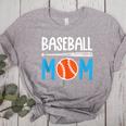 Baseball Mom Leopard Print Baseball Mama Women Mother's Day Women's Heather T-Shirt Athletic Heather