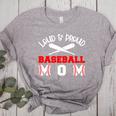 Baseball Mom Loud Proud Quote Game Day Sports Mama Saying Women's Heather T-Shirt Athletic Heather