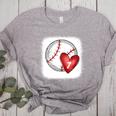 Bleached Custom Baseball Mom Number 7 Heart For Mom Women's Heather T-Shirt Athletic Heather