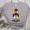 Busy Raising Ballers Softball Messy Bun Baseball Mom Women's Heather T-Shirt Athletic Heather Busy Raising Ballers Softball Messy Bun Baseball Mom Women's Heather T-Shirt Athletic Heather
